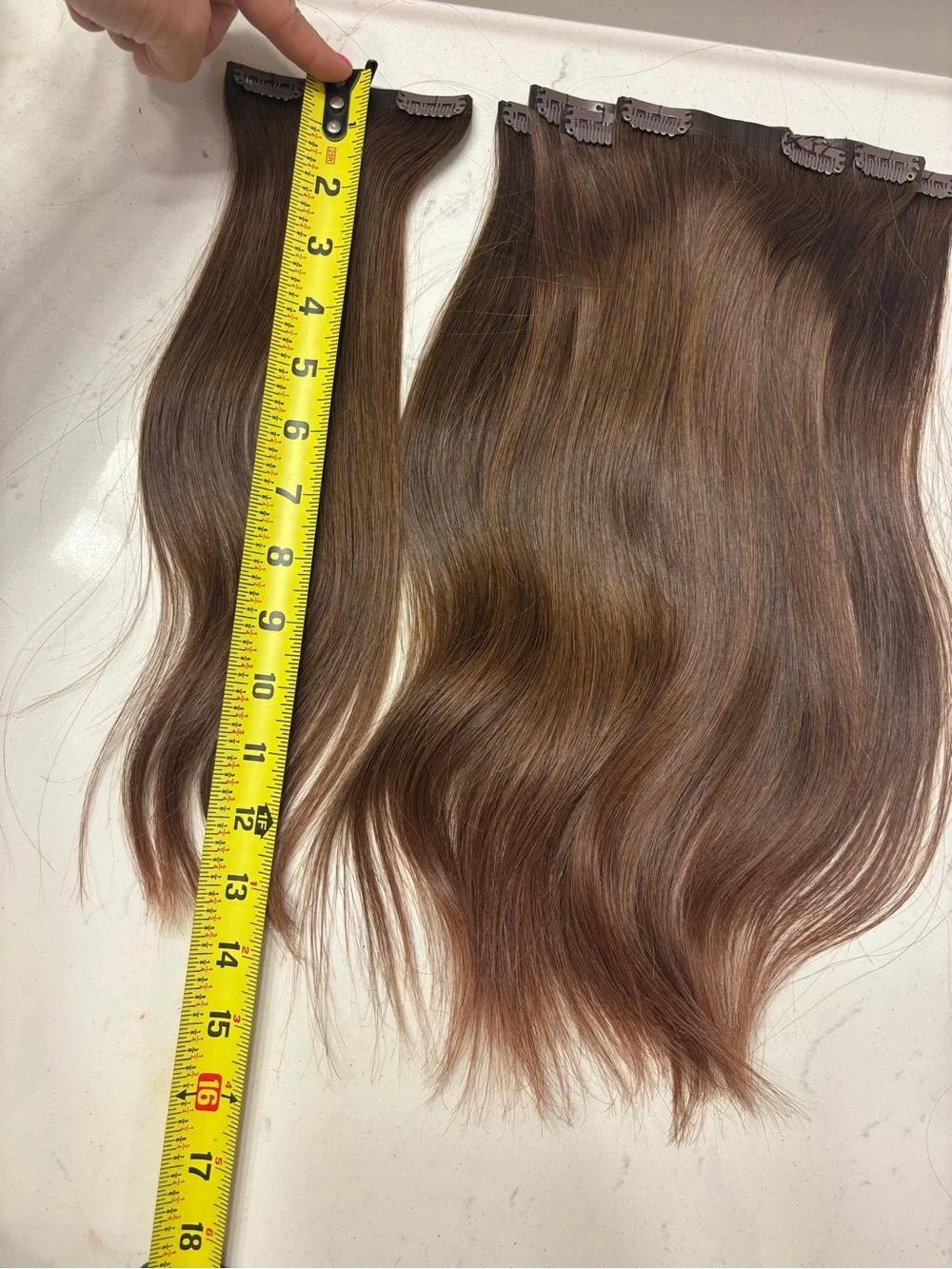 Goo Goo Hair 16” Chocolate Brown Human Hair Extensions